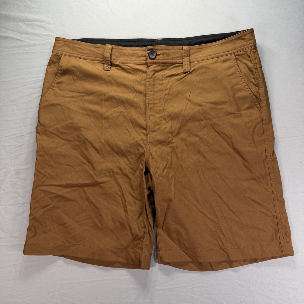 Prana Alameda Shorts Mens Size 38x9 Brown Pocket Hiking Climbing Gorpcore Hike